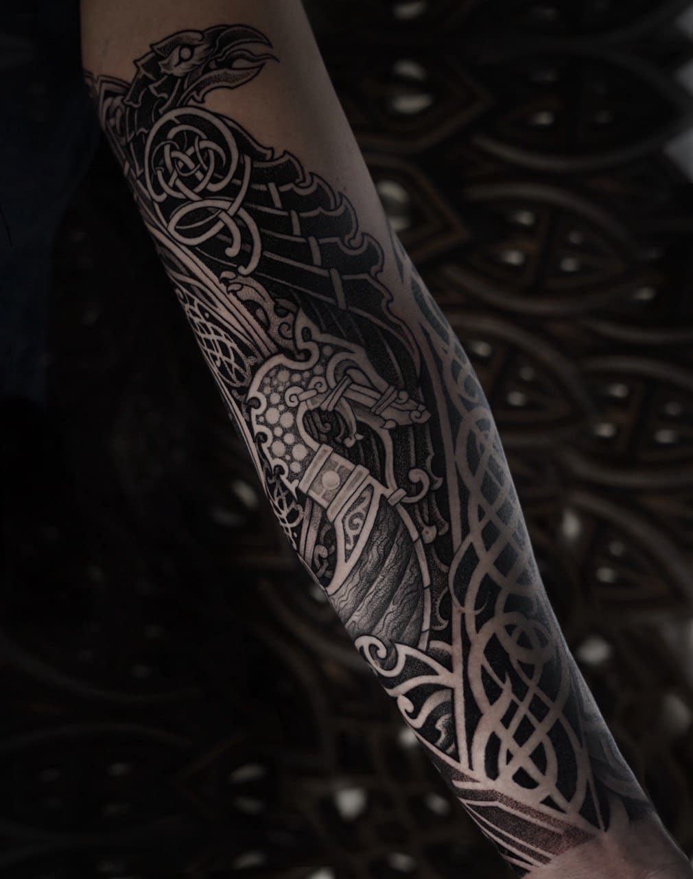black ornamental tattoo
